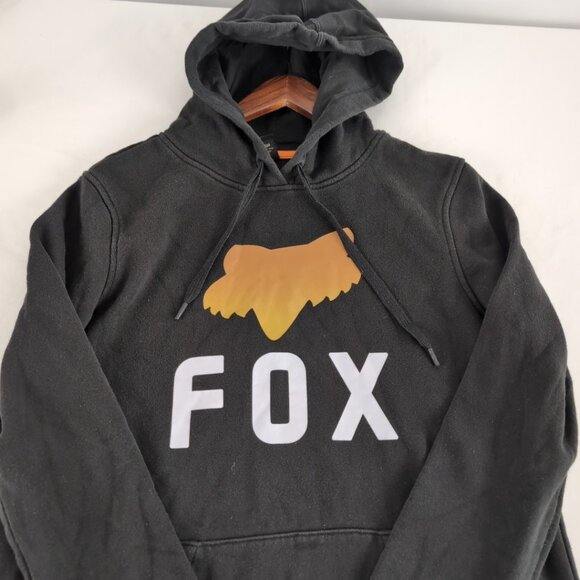 Fox Racing Women's Black Pullover Hoodie Whiite/Orange Graphic, XL - Picture 3 of 8